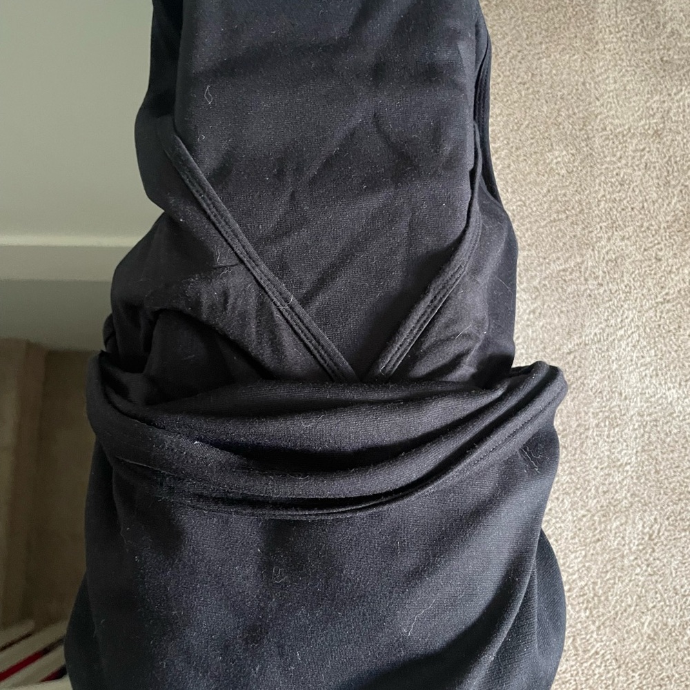 Women’s Black Draped Stretch Dress